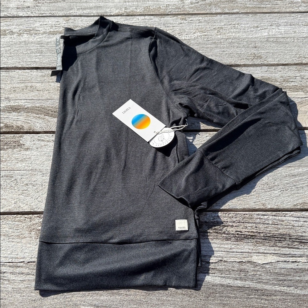 VUORI Daydream Crew Long Sleeve Black Heather Women's Size XL NWT